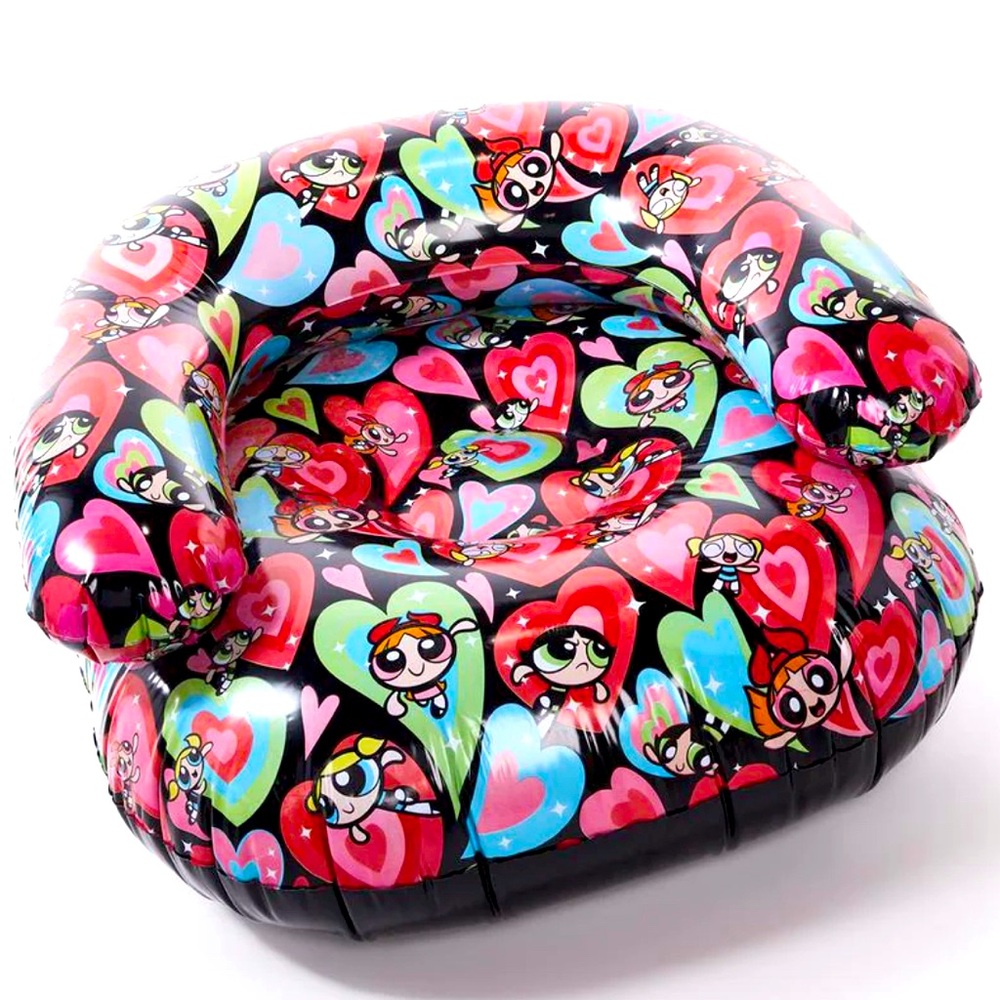 💗💚💙🆕DK x Powerpuff Girls Girls Black Inflatable Chair!BN!STILL IN BOX!SOLD OUT!✨